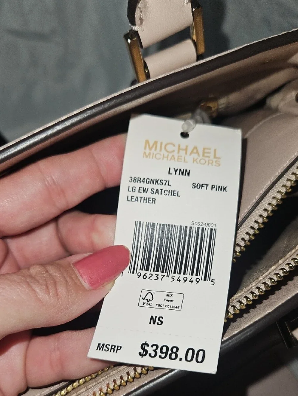 Michael Kors Blush Pink Saffiano Leather Satchel with Matching Wallet